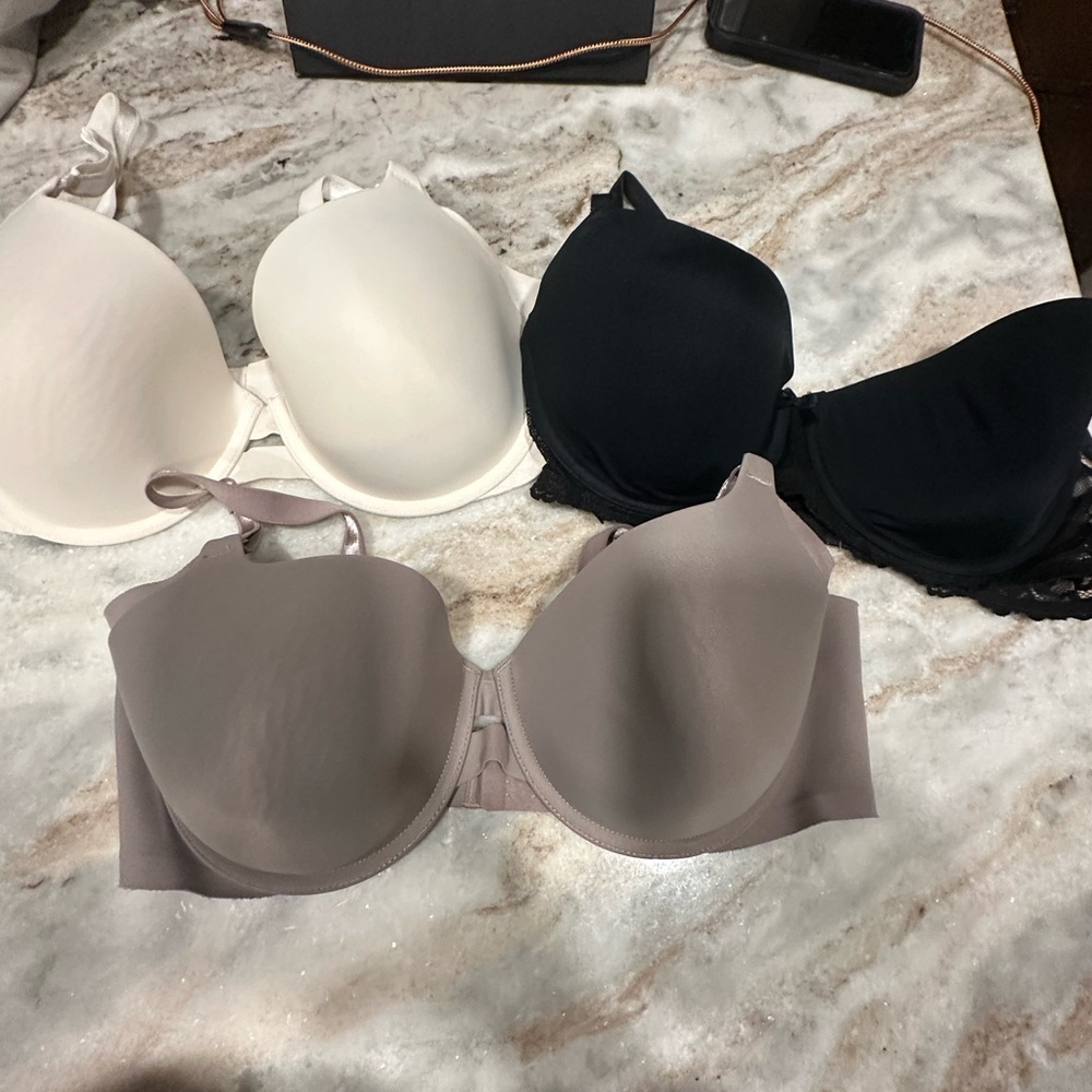 Elegant Women's Intimates Set - Black, white, and Taupe bundle